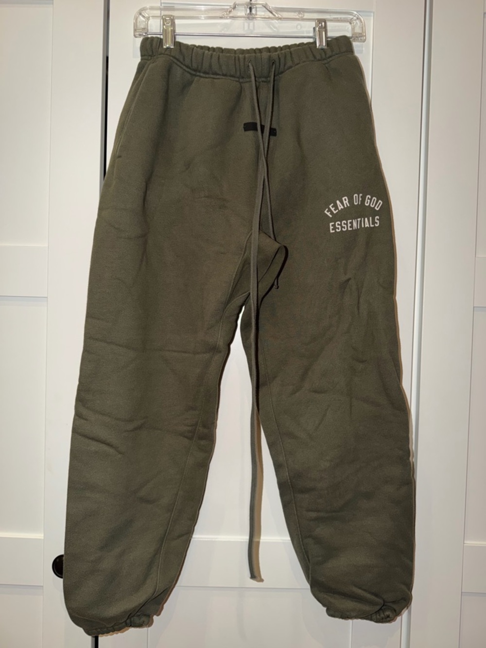 Fear of God Essentials Olive Green Sweatpants Size XS